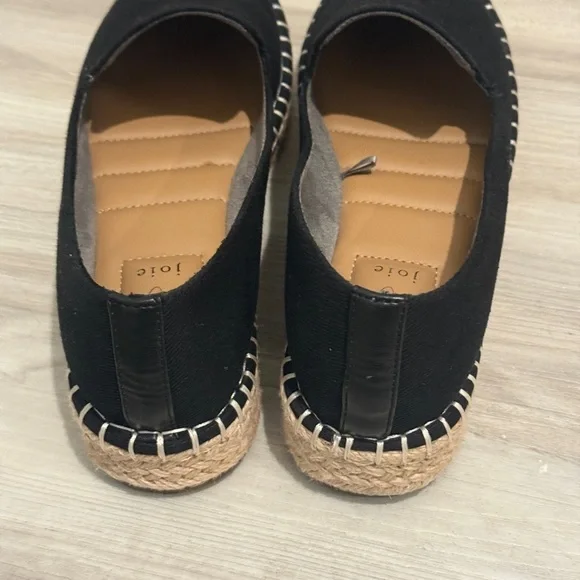 Joie Black Canvas Espadrille Loafers - Picture 5 of 6